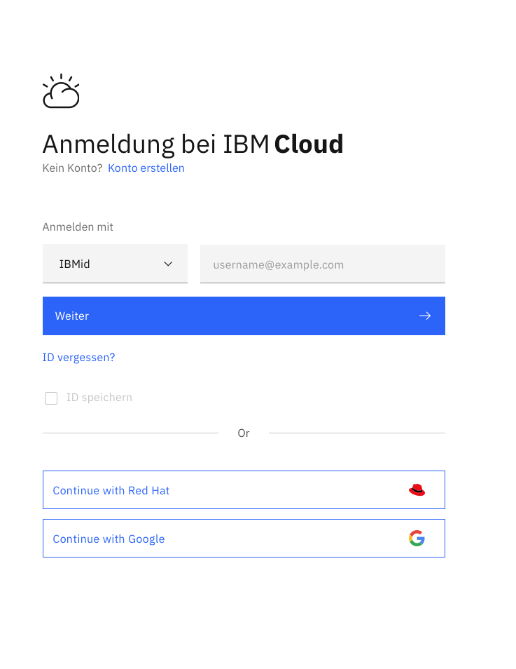 IBM Cloud Login