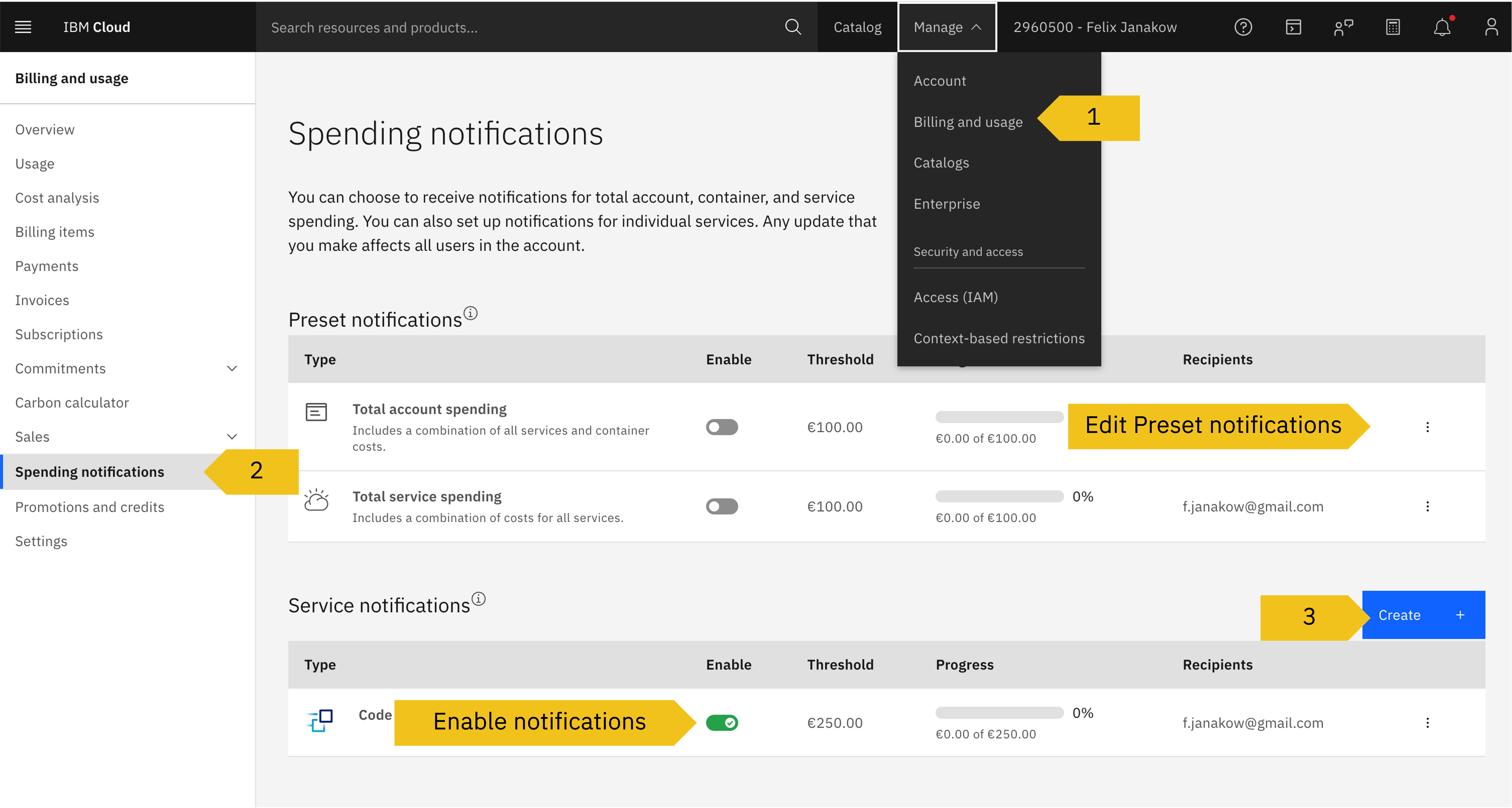Spending Notifications